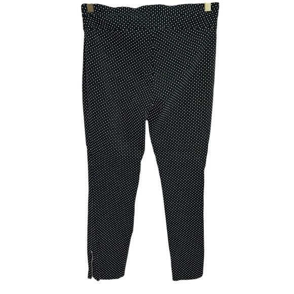 Joe B By Joe Benbasset Polka Dot Pull On Pants Sz L Black White Stretch Career - Picture 5 of 6